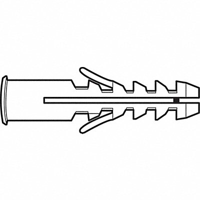 Wall anchor Flanged 1/4 In PK100