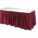 Table Skirt 21 1/2 ft L Burgundy