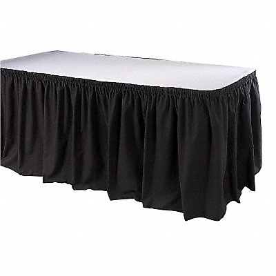 Table Skirt 21 1/2 ft L Black