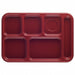 Compartment Tray 14 1/2 in L Red