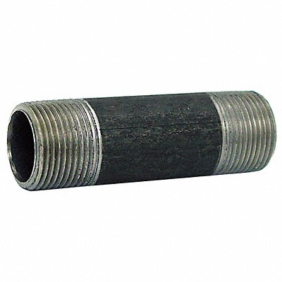 Black Pipe Nipple Threaded 6x5 In