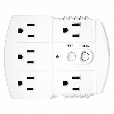 Plug-In GFCI w/o Cord 15A Wht 125V