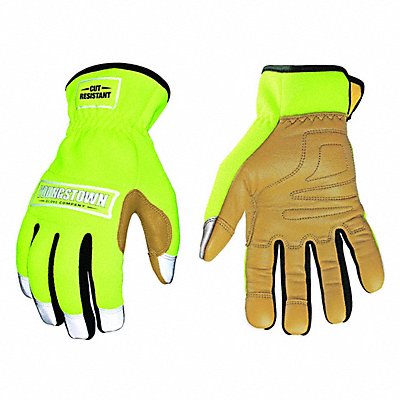 Glove Cut resistant lime Hybrid small PR