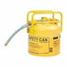 Type II Safety Can Yellow 5 gal Cap.