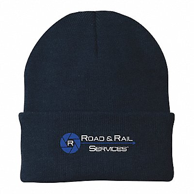 Beanie Navy Blue Road and Rail Logo