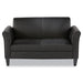 SOFA,LOVESEAT,LEATHER,BK