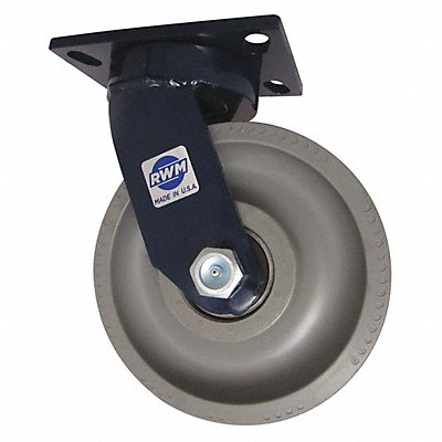 Swivel w/8x2-1/2 Solid Elastomer Wheel