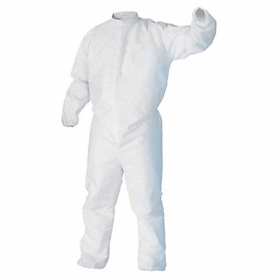 Coveralls XL Wht PP SMS Fabric PK25