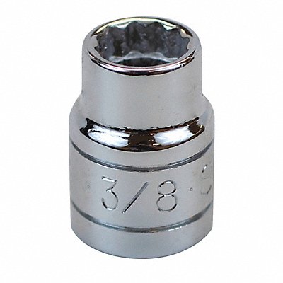 Socket Steel Chrome 3/8 in