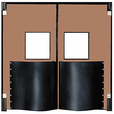 G4689 Swinging Door 7 x 6 ft Medium Brown PR