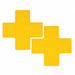 Floor Tape Yellow 3 inx8 in Cross PK20