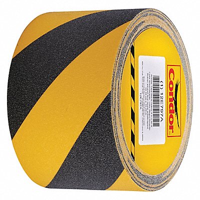 AntiSlip Tape 60 ftLx4 W BLK/YLW 60Grit