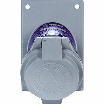 Receptacle 20A 3P 2W Alum UL 125/250VAC