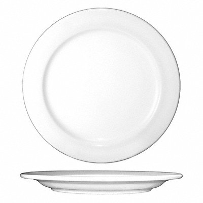 Plate 9 3/4 Dia European White PK24