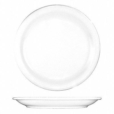 Plate 9 1/2 Dia European White PK24