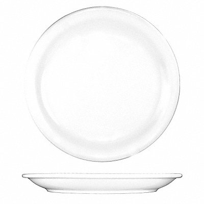 Plate 10 3/8 Dia European White PK24