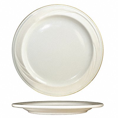 Plate 10 5/8 Dia American White PK12