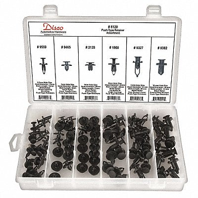 Push Type Retainer Assortment 82 pcs