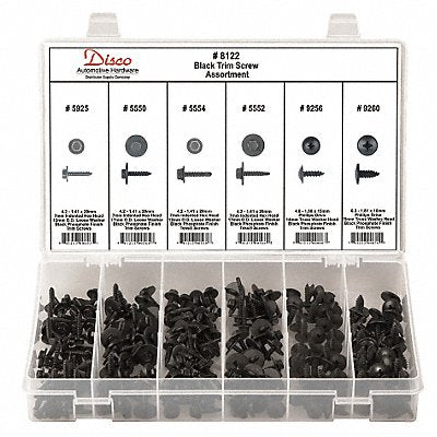 Black Trim Screw Assortment 210 Pc