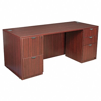 Office Desk 71 x 29 x 35 In Mahogany