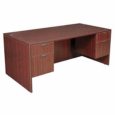 Office Desk 71 x 29 x 35 In Mahogany