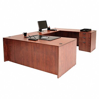 U-Shape Office Desk 71x29x106 In Cherry