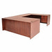 U-Shape Office Desk 71x29x106 In Cherry