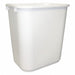 Wastebasket Rectangular 7 gal White