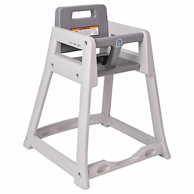 Plastic High Chair Unssbld Gry