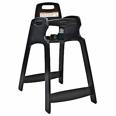 High Chair 30 1/4 in H Black