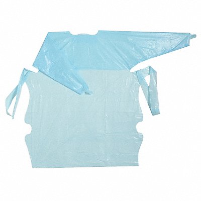 Isolation Gown L Blue Polyethylene PK100