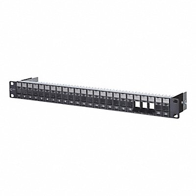 Patch Panel Black 1.75 H 19 W