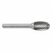 Oval Bur SE Radius End 1/8 Carbide