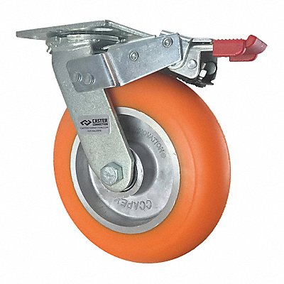 Swivel Plate Caster w/Brake TotalLock 8 