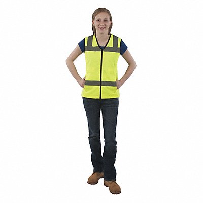 Ladies Class 2 Polyester Vest Hi Vis S