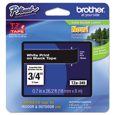 LABEL,3/4" WHT/BLK