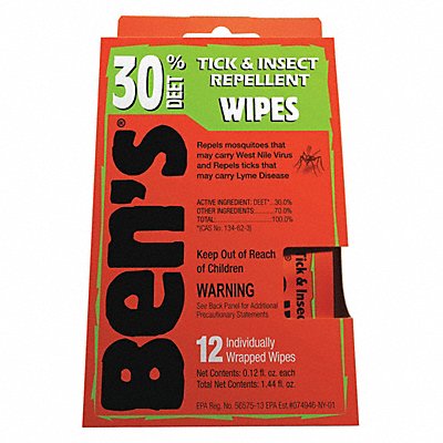 Insect Repellant Wipes PK12