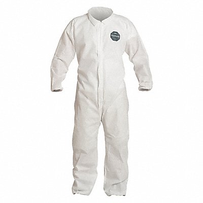 H3333 Collared Coveralls XL White SMS PK25