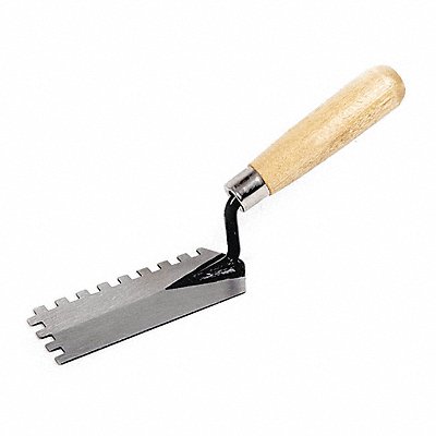 Notched Trowel 2-Sided 6x2 Stl Soft-Grip