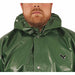 Rain Hood Green Snaps Nylon/Polyurethane