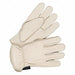 Leather Gloves Shirred Slip-On Cuff M