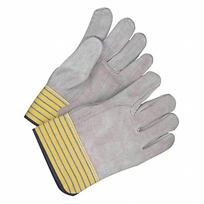 Leather Gloves Cowhide Palm Elastic