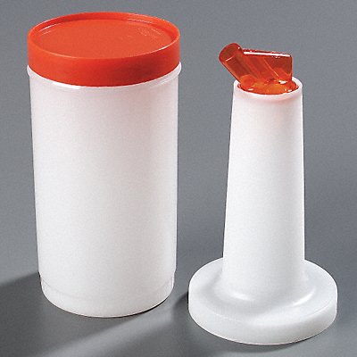 Container w/Pourer 3.5 Dia Plastic PK12