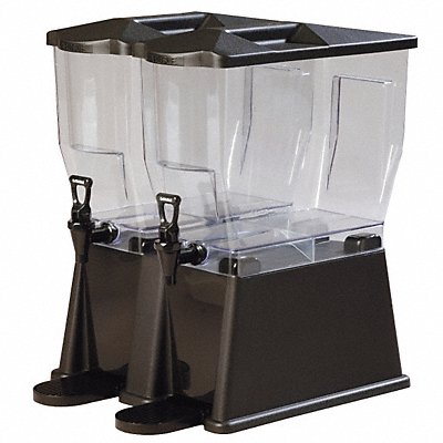 Beverage Dispenser Double 6 Gal Black