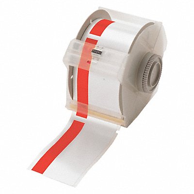 Printer Tape White/Red 100 ft L 3 in W