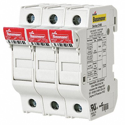 Fuse Block 0 to 30A Midget 3 Pole