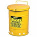 Oily Waste Can 10 gal Steel Yellow