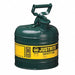 Type I Safety Can 2 gal Green 13-3/4In H