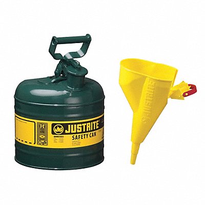 Type I Safety Can 2 gal Green 13-3/4In H