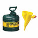 Type I Safety Can 2 gal Green 13-3/4In H